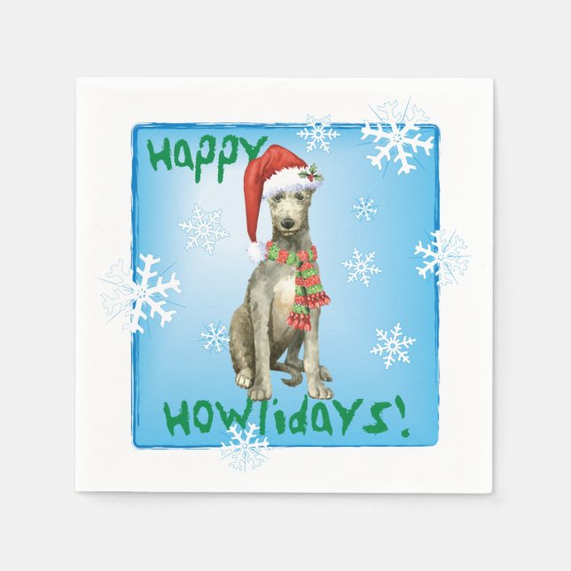 Servilleta De Papel Navidades Scottish Deerhound (Anverso)
