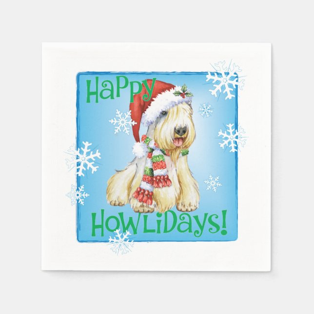 Servilleta De Papel Navidades Sealyham Terrier Napkins (Anverso)