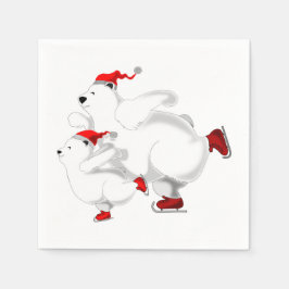 Servilleta De Papel Navidades servilletas con familia de osos felices