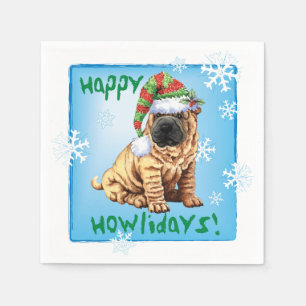 Servilleta De Papel Navidades Shar-Pei
