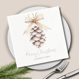Servilleta De Papel Navidades simples y personalizados de la pinecona