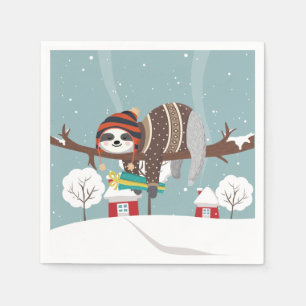 Servilleta De Papel Navidades Sloth