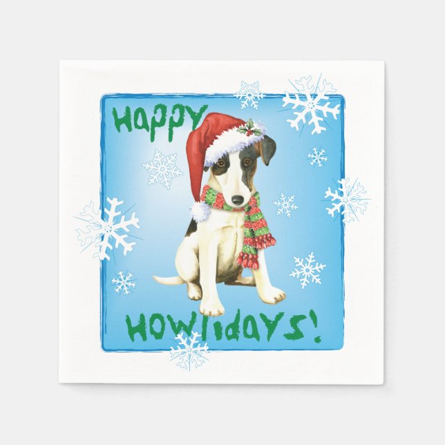 Servilleta De Papel Navidades Smooth Fox Terrier (Anverso)
