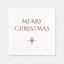 Servilleta De Papel Navidades Snowflake Red White Modern