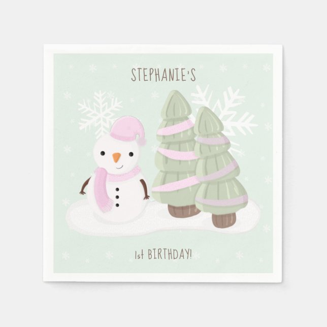 Servilleta De Papel Navidades Snowman (Anverso)