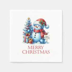 Servilleta De Papel Navidades Snowman Fiesta Napkins