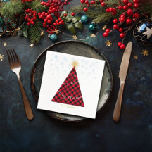 Navidades Snowy Plaids Tree Personalize