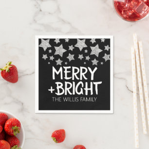 Servilleta De Papel Navidades Sparkle Stars Merry bright Nombre de la