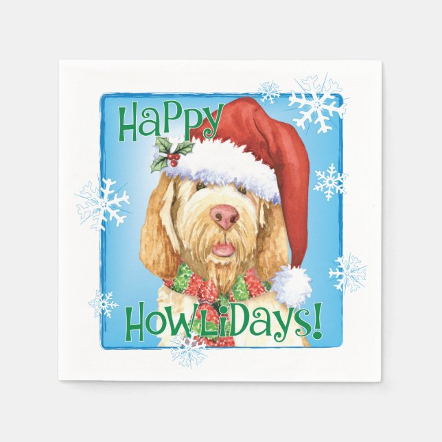 Servilleta De Papel Navidades Spinone Italiano Napkins (Anverso)