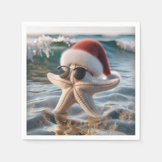 Servilleta De Papel Navidades Starfish in the Ocean (Anverso)