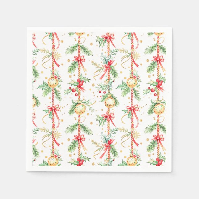 Servilleta De Papel Navidades String Ornaments Baubles (Anverso)