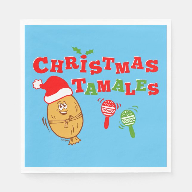 Servilleta De Papel Navidades Tamales (Anverso)