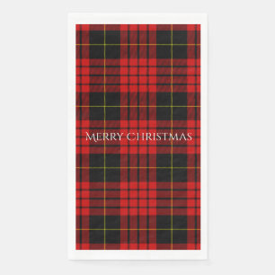 Servilleta De Papel Navidades Tartan Plaid Feliz Navidad