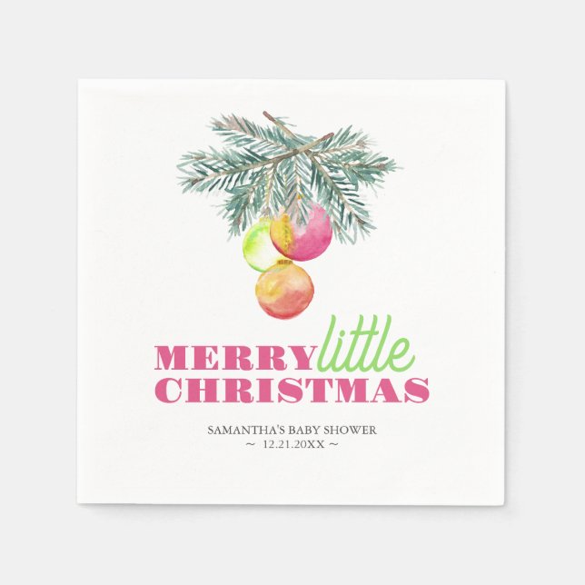 Servilleta De Papel Navidades Tema Baby Shower Napkins (Anverso)