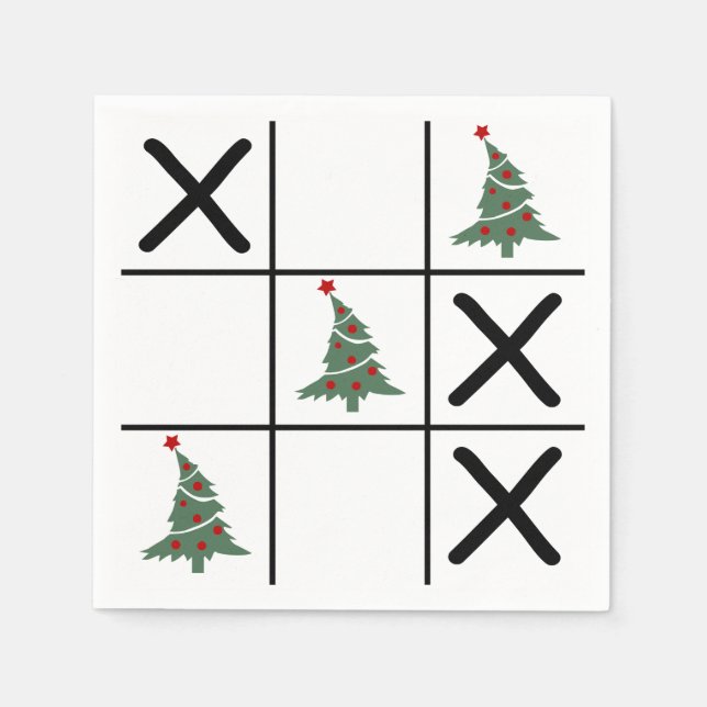 Servilleta De Papel Navidades Tic Tac Toe (Anverso)