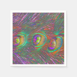 Servilleta De Papel Navidades Tinsel Peacock Feathers