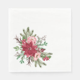 Servilleta De Papel Navidades tradicionales y elegantes Poinsettia Lun
