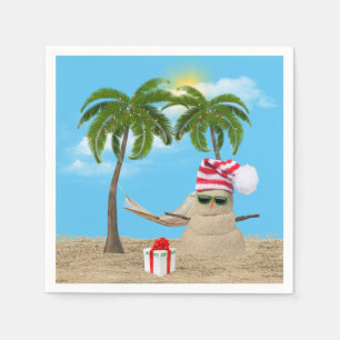 Servilleta De Papel Navidades Tropicales Sandman Con Hamaca