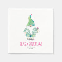 Navidades tropicales Santa Watercolor
