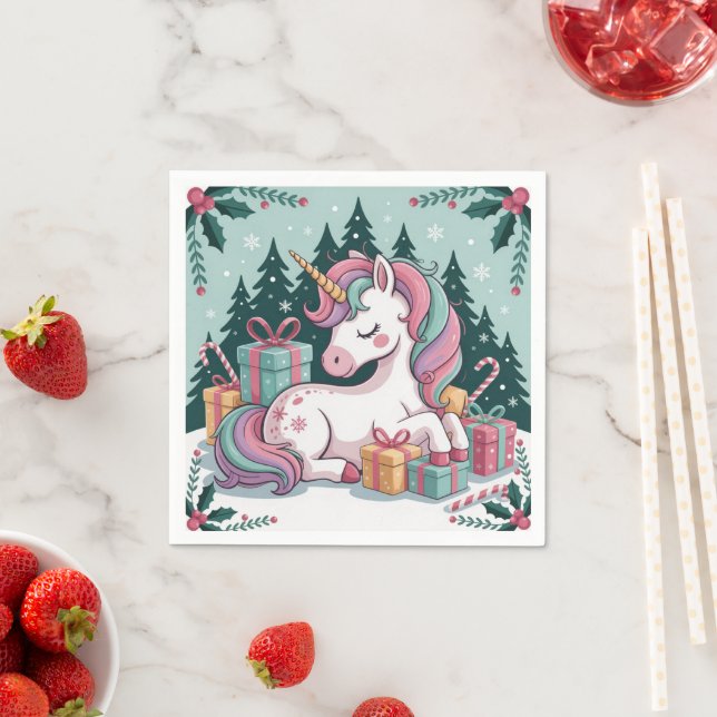 Servilleta De Papel Navidades Unicorn Napkins (In situ)