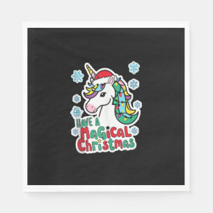 Servilleta De Papel Navidades Unicornios tienen un mágico Fiesta de Na