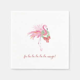 Servilleta De Papel Navidades únicos temas de vacaciones Flamingo rosa