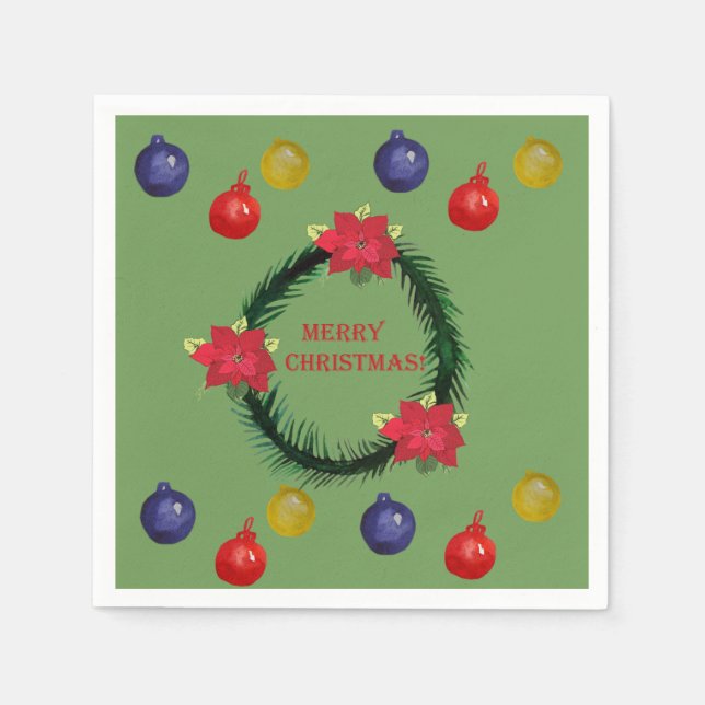 Servilleta De Papel Navidades usan servilletas decorativas (Anverso)