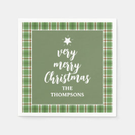 Servilleta De Papel Navidades Vacaciones Sencillas Vacaciones Verdes P