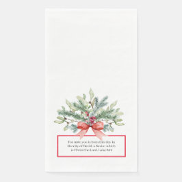 Servilleta De Papel Navidades verde Biblia cristiana religiosa verse