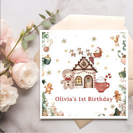 Servilleta De Papel Navidades verdes de Gingerbread Cookies Cumpleaños