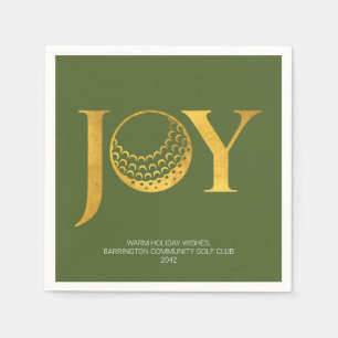 Servilleta De Papel Navidades verdes del golf Joy & Peace
