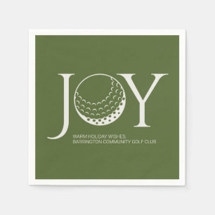 Servilleta De Papel Navidades verdes del golf Joy & Peace