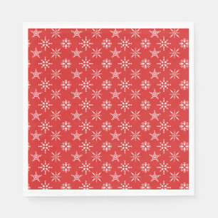 Servilleta De Papel Navidades Viernes Blancas Rojas Elegantes