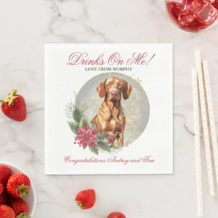 Servilleta De Papel Navidades Vizsla Boda Napkins Con Foto De Perros