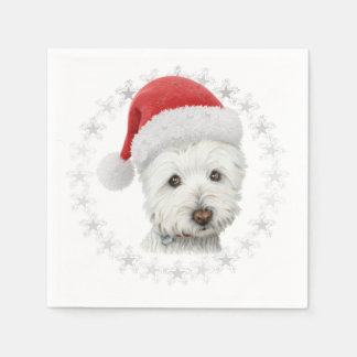 Servilleta De Papel Navidades Westie Dog Art Napkin