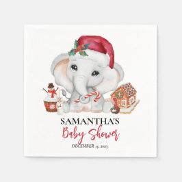 Servilleta De Papel Navidades Winter Santa Baby Elephant Shower