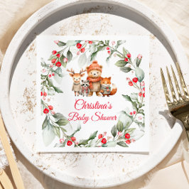 Servilleta De Papel Navidades Woodland Animals Baby Shower