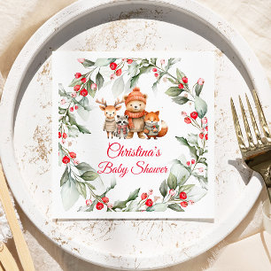Servilleta De Papel Navidades Woodland Animals Baby Shower