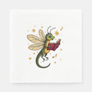 Servilleta De Papel Navidades Wreath Dragonfly