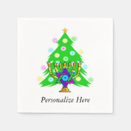 Servilleta De Papel Navidades y Hanukkah