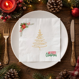 Servilleta de papel Navideña Minimalista Moderna