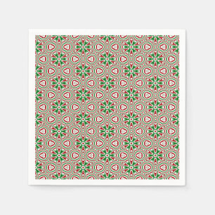 Servilleta De Papel Navideño caleidoscopio boho ecléctico trippy funky