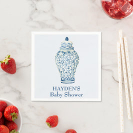 Servilleta De Papel Navy Chinoiserie Ginger Jar Napkin personalizado
