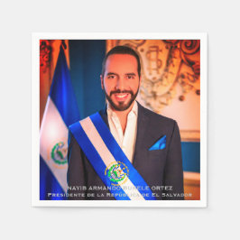 Servilleta De Papel Nayib Bukele, presidente de El Salvador