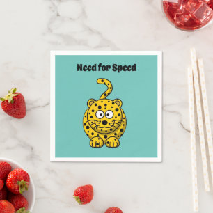 Servilleta De Papel Necesidad de velocidad, divertido diseño de gatos