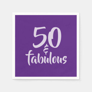 Servilleta De Papel Negrita 50 y fabuloso papel de fiesta de cumpleaño