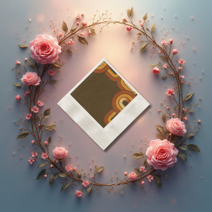 Servilleta De Papel Negrita Boda retro de los años 70