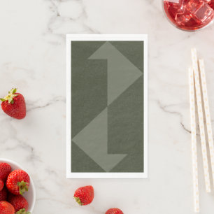 Servilleta De Papel Negrita Moss Green Arrow Napkin - Personalizable