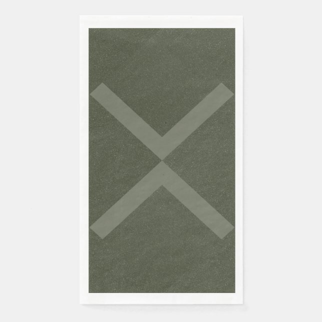 Servilleta De Papel Negrita Moss Green X Napkin - Personalizable (Anverso)