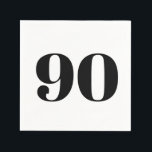 Servilleta De Papel Negrita Ninetith Birthday Cocktail Napkins<br><div class="desc">Unas toallas de cóctel de cumpleaños número 90. Sencillo.</div>